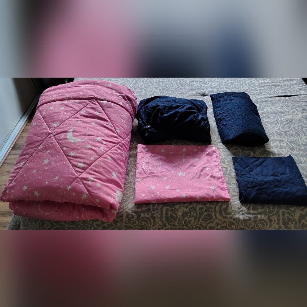 Comforter, Sham And Sheet Set